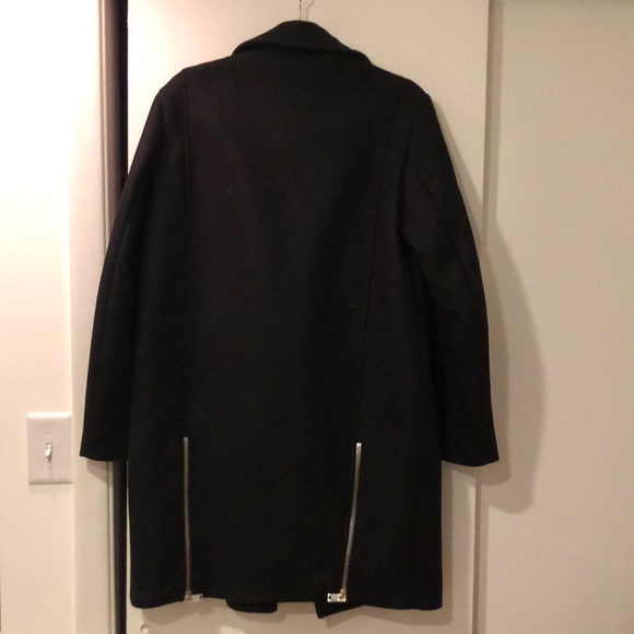 NWT Zara Black Wool Oversized Biker Jacket - Picture 7 of 7